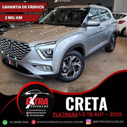 HYUNDAI CRETA 1.0 TGDI FLEX PLATINUM AUTOMÁTICO HYUNDAI CRETA 1.0 TGDI FLEX PLATINUM AUTOMÁTICO